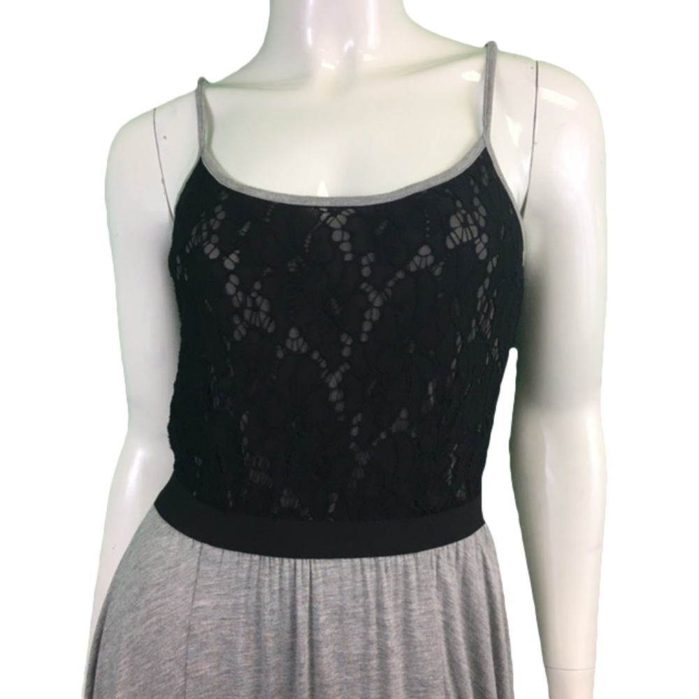 NWT Mystree Black/Gray Maxi Dress